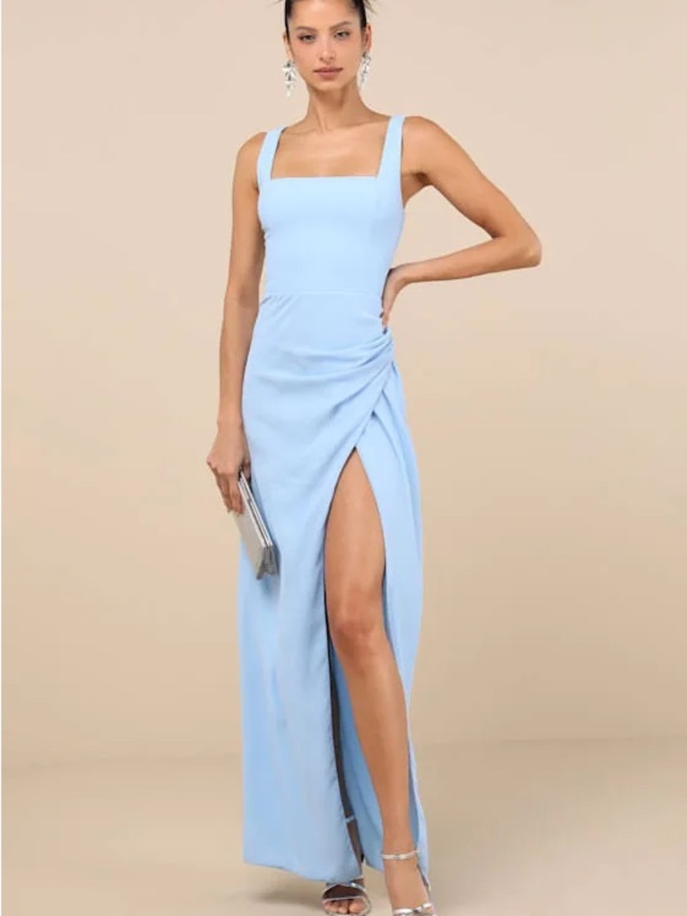 Lulus Ruched Maxi Dress - Read Description!